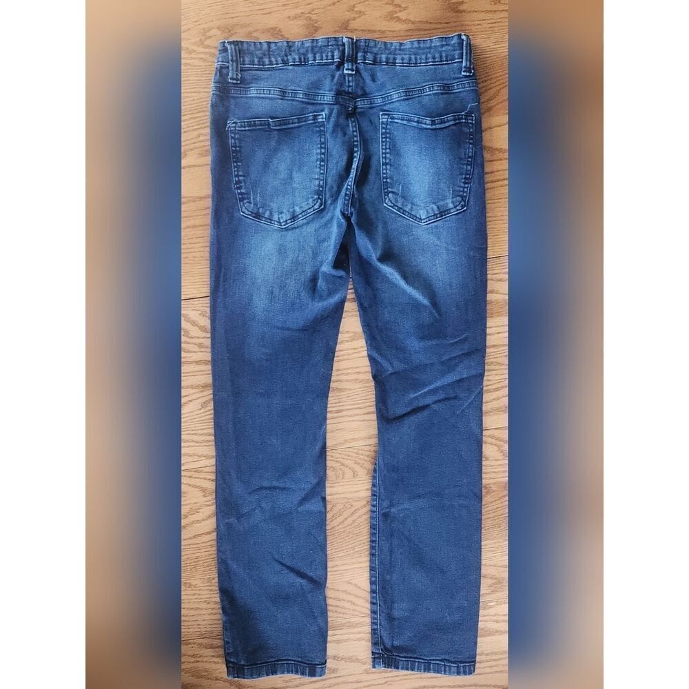 5 Kenneth Cole Reaction Medium Blue Mens Denim Slim Fit Stretch Jeans